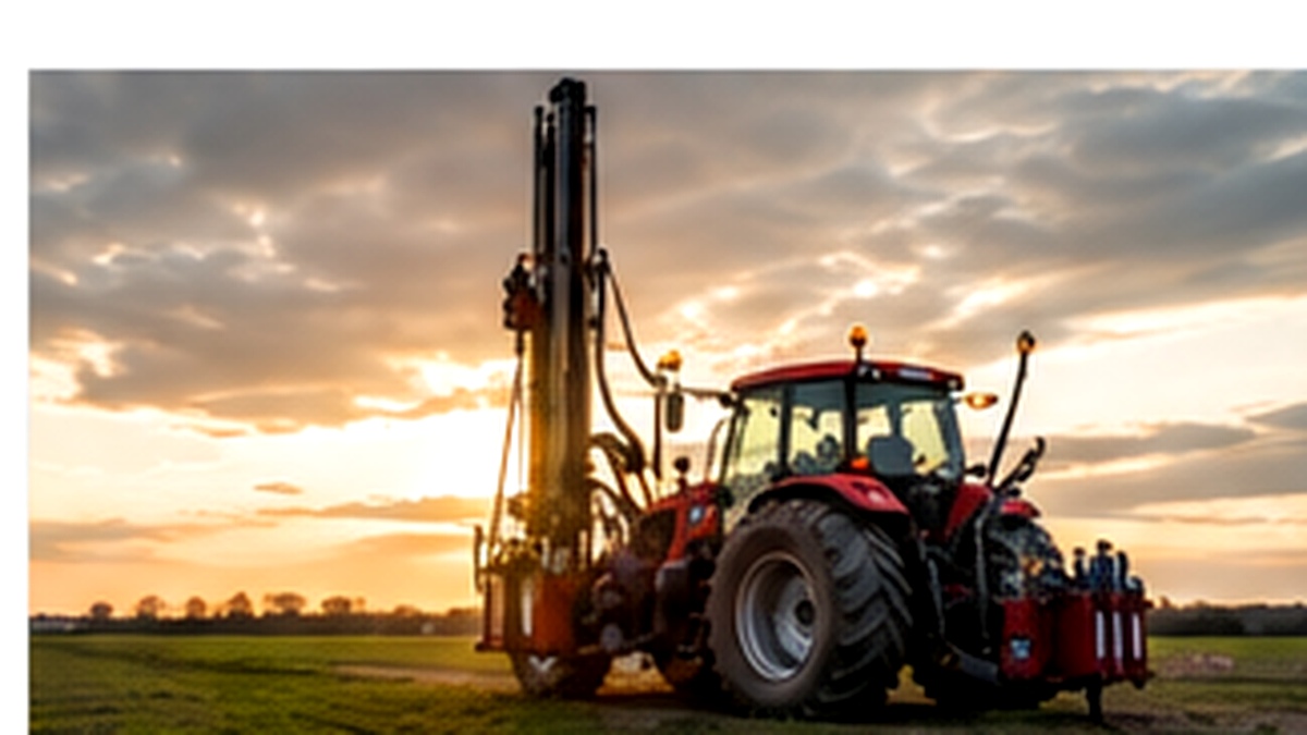 Sonic drilling rig in the field